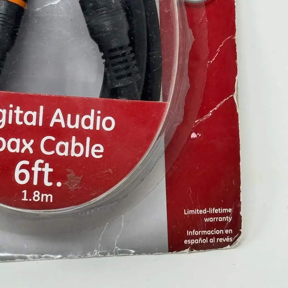 NEW GE 73324 Digital Audio Coaxial Cable 6-foot New Old Stock